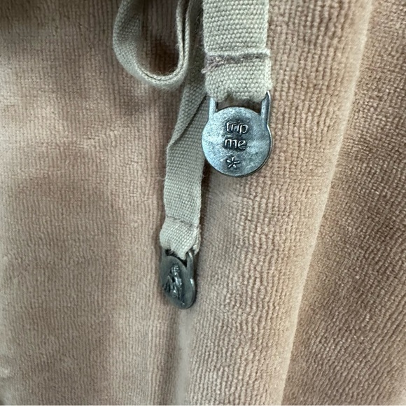 Odd Molly Velvet Empire Waist Dress SZ 1 = Small Beige Pink Tones Festival GUC - Picture 5 of 12